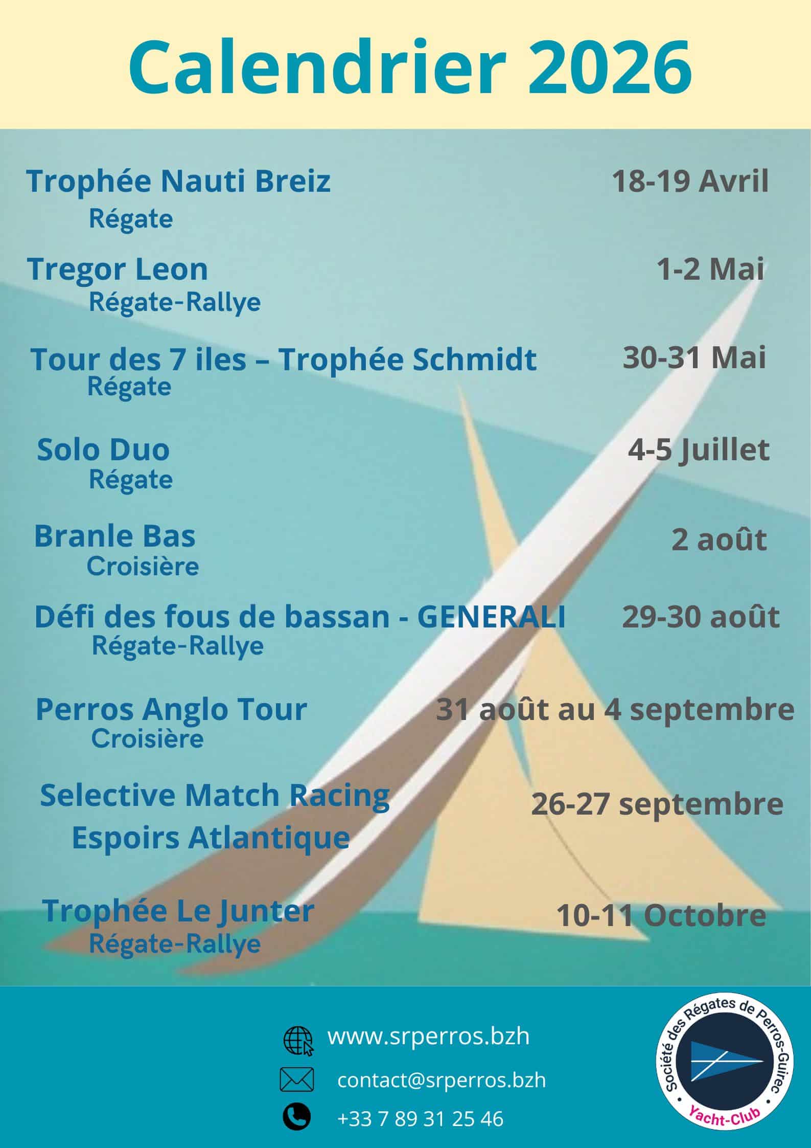 Calendrier nautique 2026